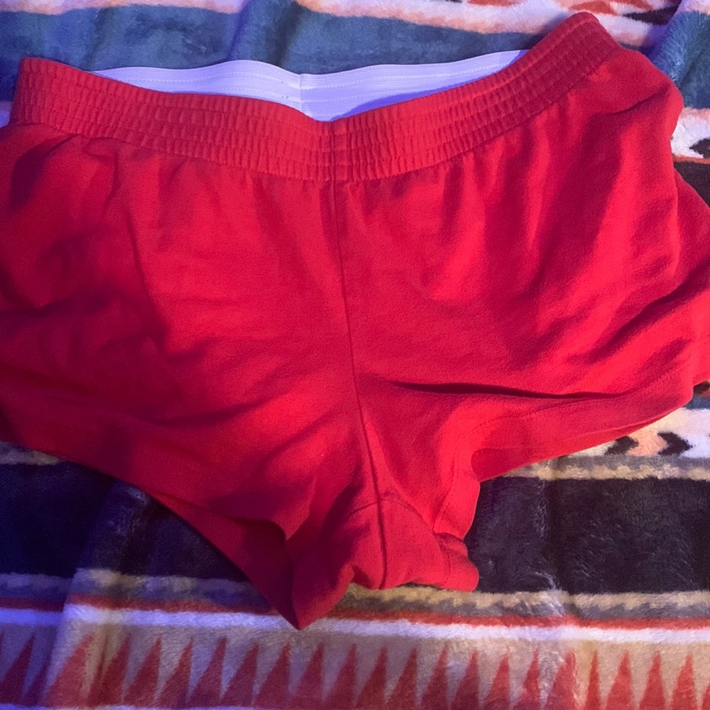 Selling red shorts